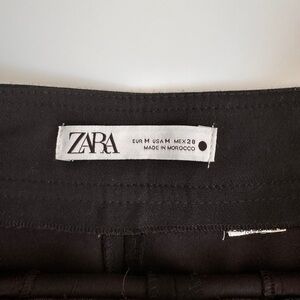 ZARA black high waist side zip dress pant